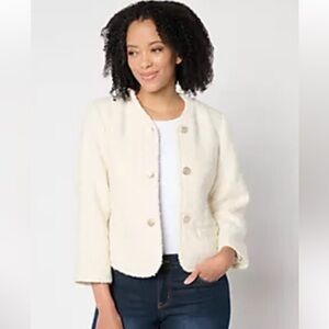 Isaac Mizrahi Live! hook & eye jacket.